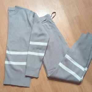 Luxe Gray Knit Sweater & Pants